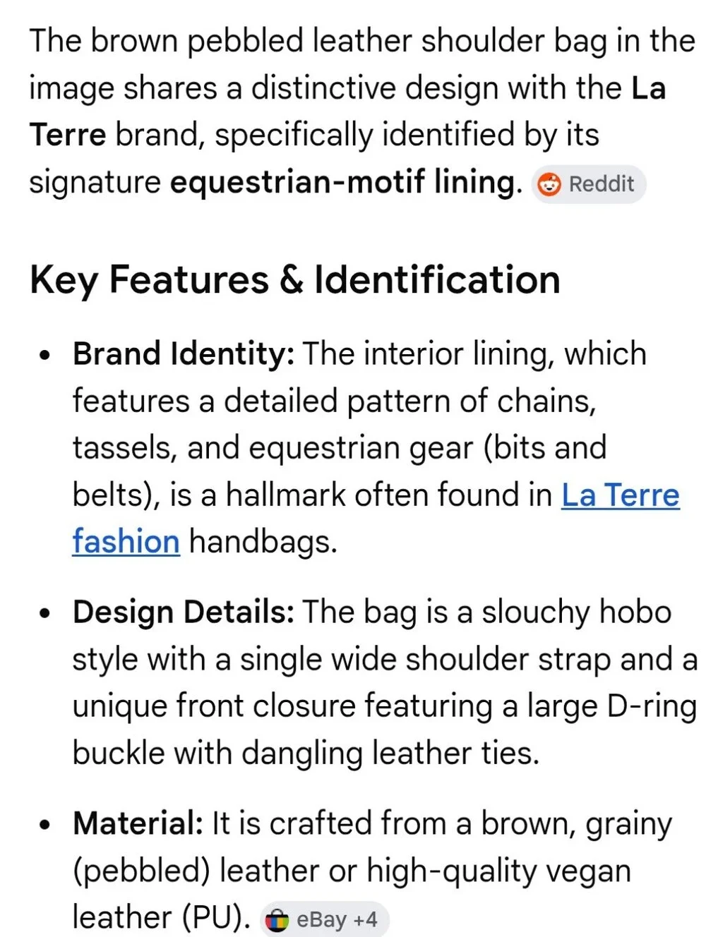 La Terre Vegan Leather Slouchy Hobo Bag - NWOT